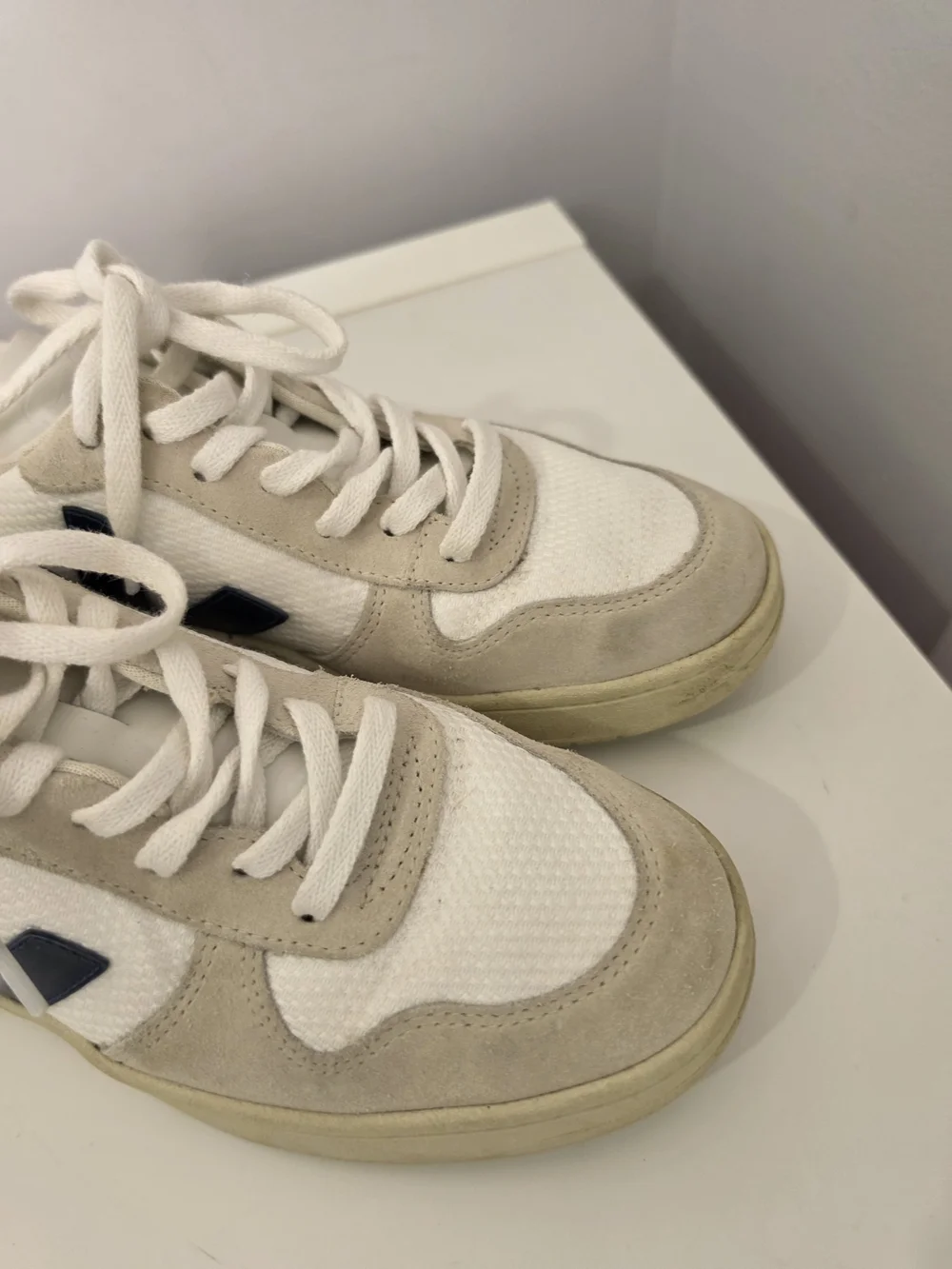 Veja White Nautico V-10 B-Mesh Sneakers Size 8 Women's